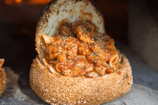 RECIPE: Pasta Stuffed Bread Bowls - Chicago Brick Oven