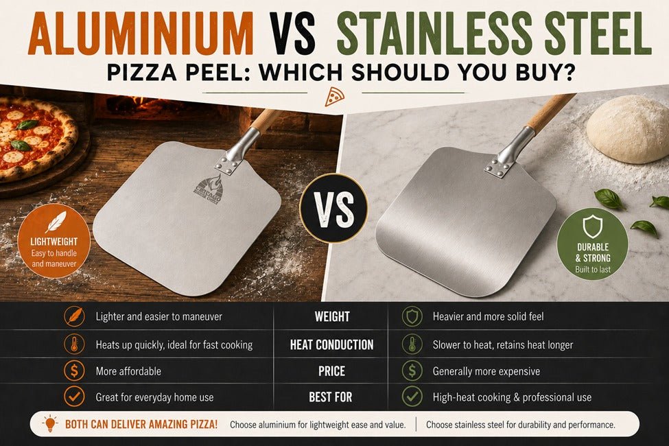 Aluminium vs Stainless Steel Pizza Peel: Which Should You Buy? - Chicago Brick Oven