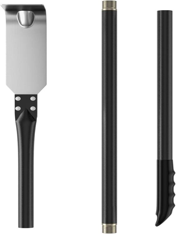 Chicago Brick Oven 47" Stainless Steel Ash Hook with a Detachable 3 - Piece Aluminum Handle with Accessories by Chicago Brick Oven