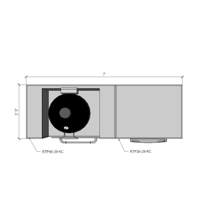 CBO - DIY Addison Kitchen - 7' Kamado Smoker Outdoor Kitchen Cabinet Set with RTF Available by Chicago Brick Oven