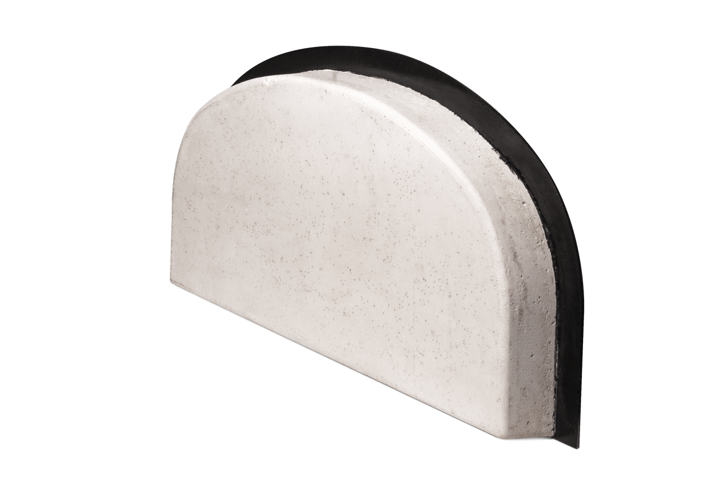 Introducing the CBO-1000 Insulating Door by Chicago Brick Oven, specifically designed for low-temperature cooking. Its stainless steel construction featuring a black handle provides durability and ease of use, while the flat edge is ideal for chopping and dough handling. The rounded top ensures a comfortable grip. Displayed cleanly against a white background, this tool combines functionality with an elegant aesthetic.