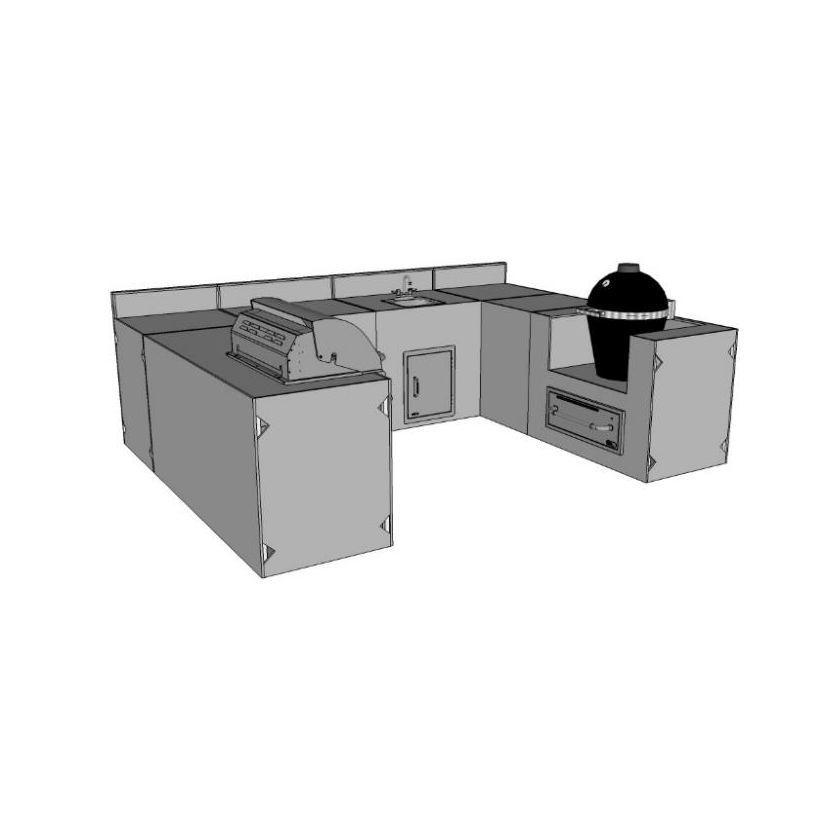 CBO - Naperville DIY Kitchen - 28' U-Shaped Outdoor Kitchen