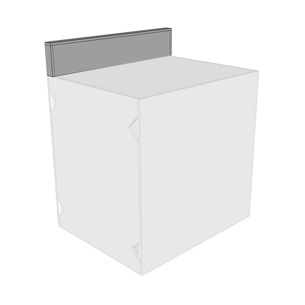 RAISED BACKSPLASH for Outdoor Kitchen | Width: 6” to 72” | Height: 7" | Depth: 2” | Designed to match the corresponding kitchen cabinet by width | Ready to Finish