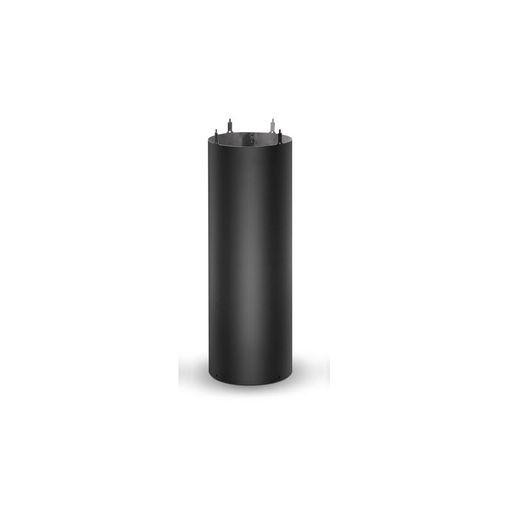 A black cylindrical object with four small prongs on top, likely part of an electronic or mechanical device, is centered against a plain white background. It appears to be the Cosmetic Stack Extension from Chicago Brick Oven.