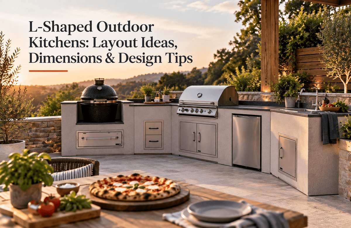 L-Shaped Outdoor Kitchens: Layout Ideas, Dimensions & Design Tips - Chicago Brick Oven
