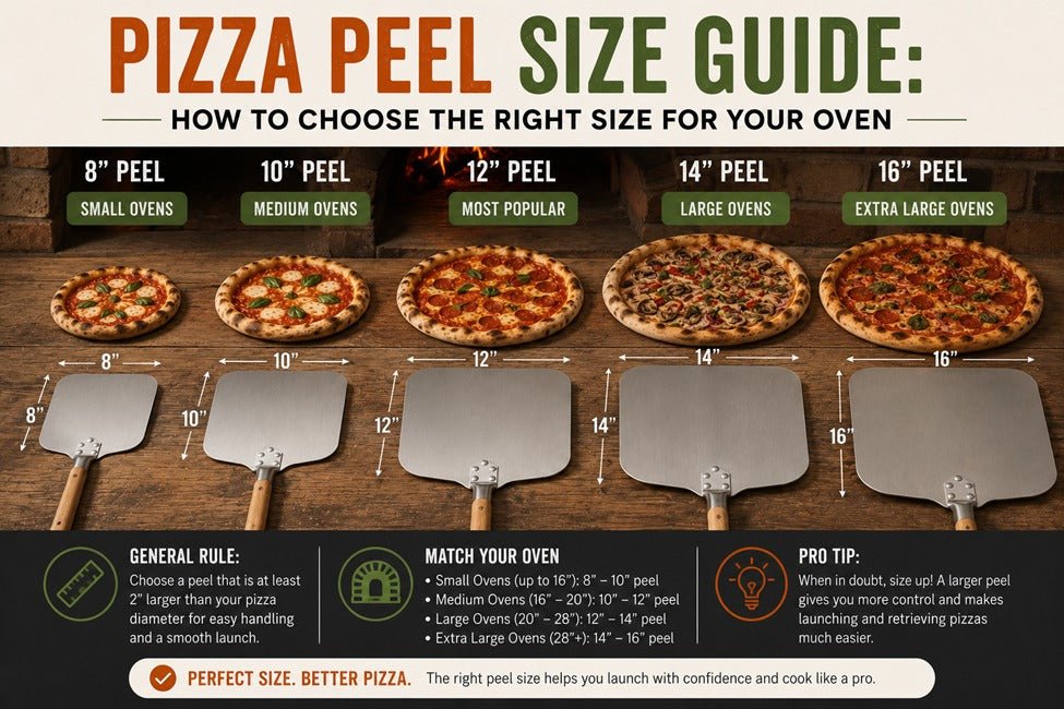 Pizza Peel Size Guide: How to Choose the Right Size for Your Oven - Chicago Brick Oven