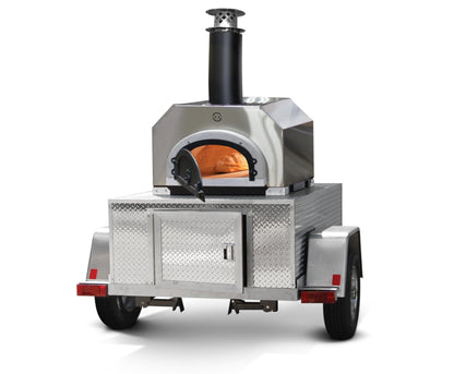 CBO 750 Tailgater | Wood Fired Pizza Oven Trailer | 38" X 28" cooking surface | 2-3 - 10" pizzas at a time | 50-60 pizzas an hour