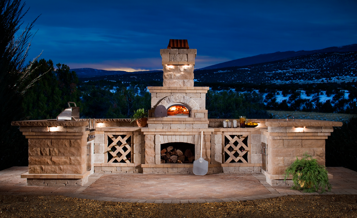 Chicago Brick Oven in a finished outdoor gathering space