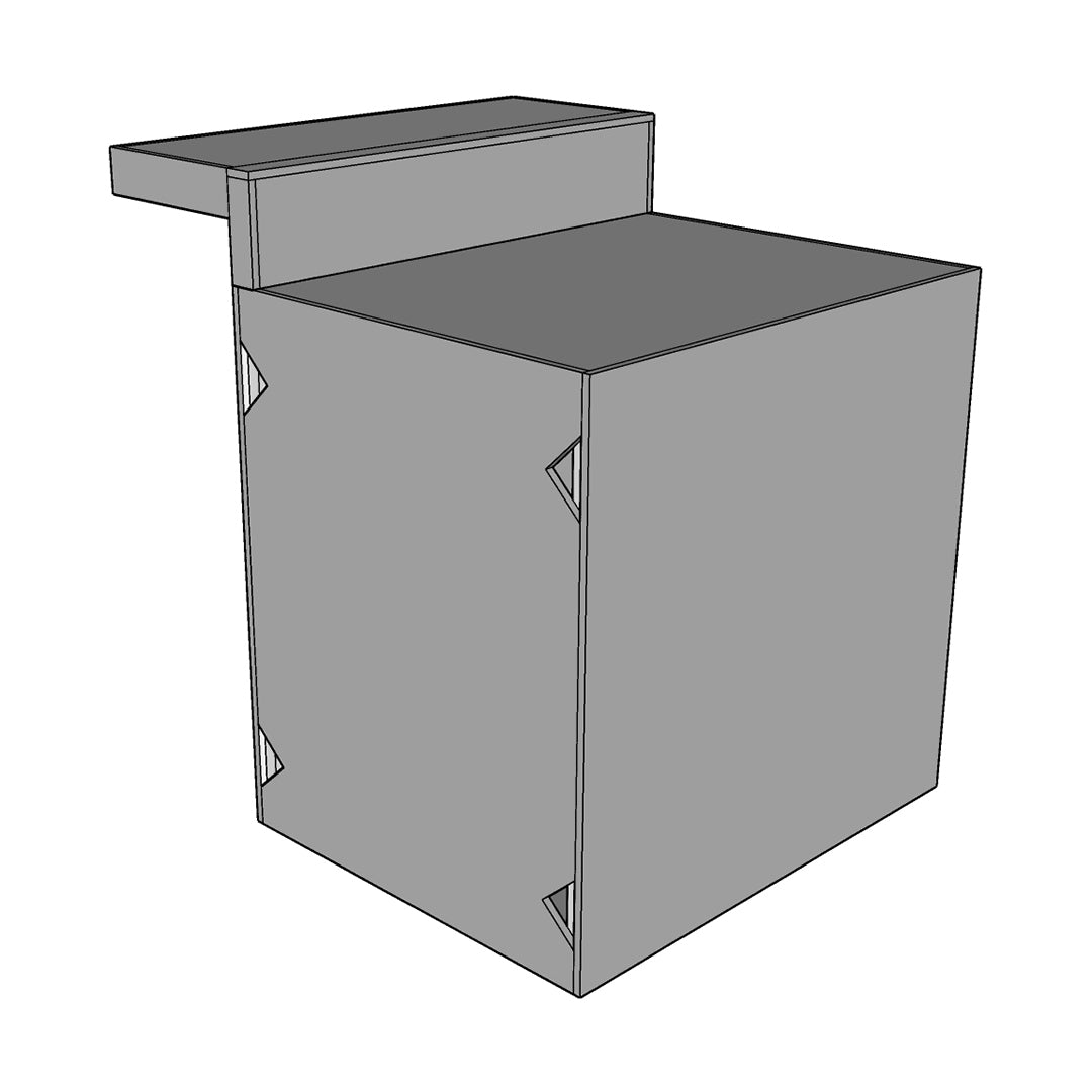 REFRIGERATION CABINET for Outdoor Kitchen | Width: 36" | Height: 36”(STD) or 31”(ADA) | Depth: 29” | Bar and Backsplash Options | Ready to Assemble and Finish