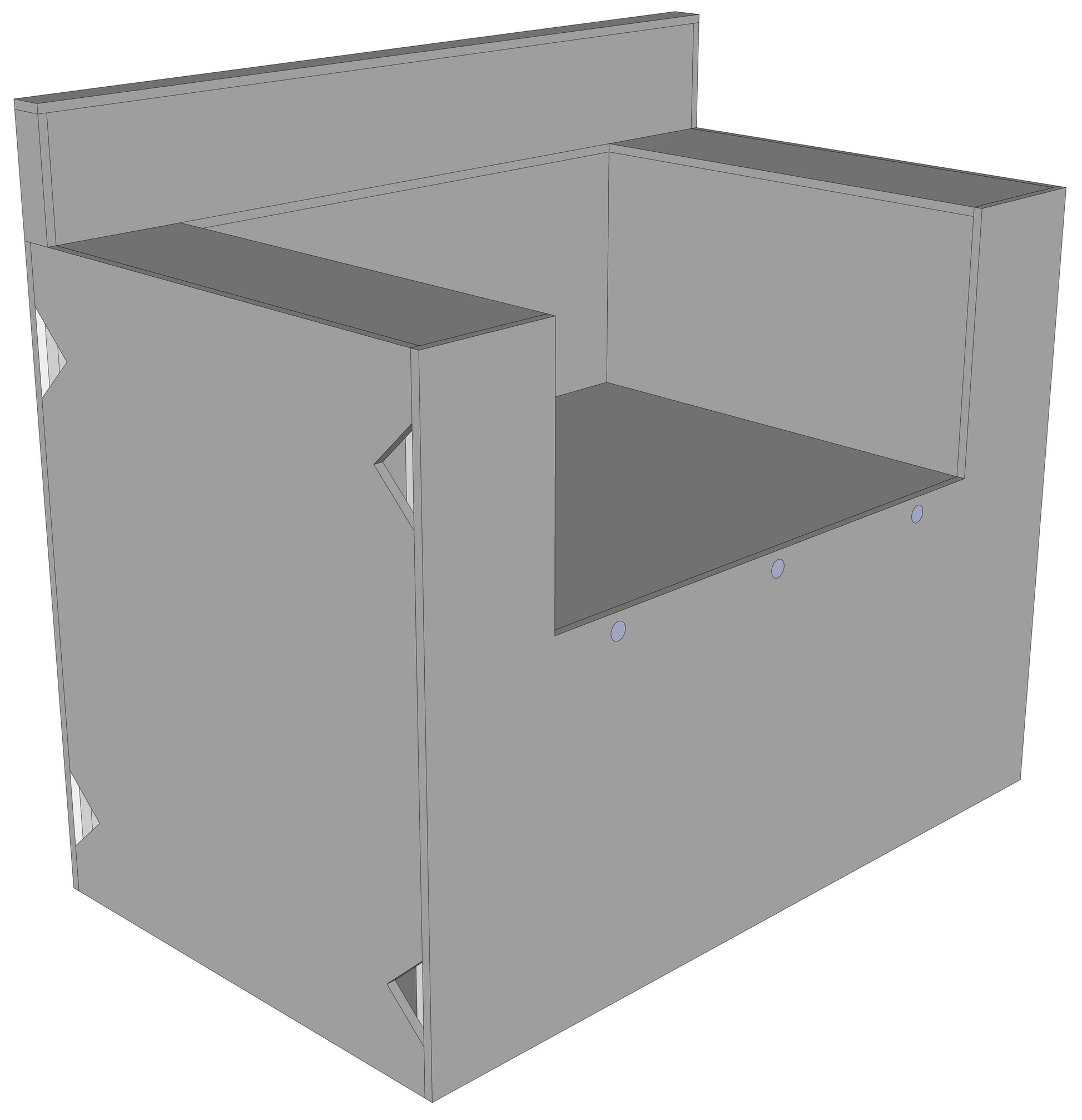 CABINET FOR KAMADO or POWER BURNER for Outdoor Kitchen | Width: 36"or 48" | Height: 36”(STD) or 31”(ADA) | Depth: 29” | Bar and Backsplash Options | Ready to Assemble and Finish