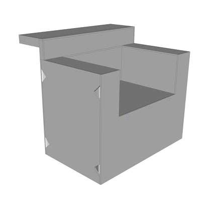 CABINET FOR KAMADO or POWER BURNER for Outdoor Kitchen | Width: 36"or 48" | Height: 36”(STD) or 31”(ADA) | Depth: 29” | Bar and Backsplash Options | Ready to Assemble and Finish