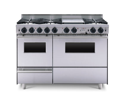 48” LP Gas True Dual-Fuel Self-Cleaning Convection Range - Open Burners