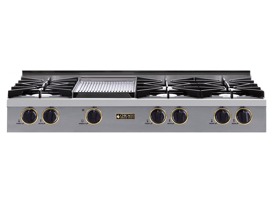 48″ Rangetop — Stainless Steel / Brass