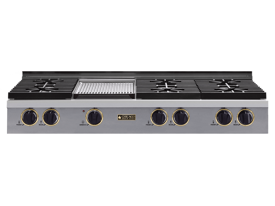 48″ Rangetop — Stainless Steel / Brass