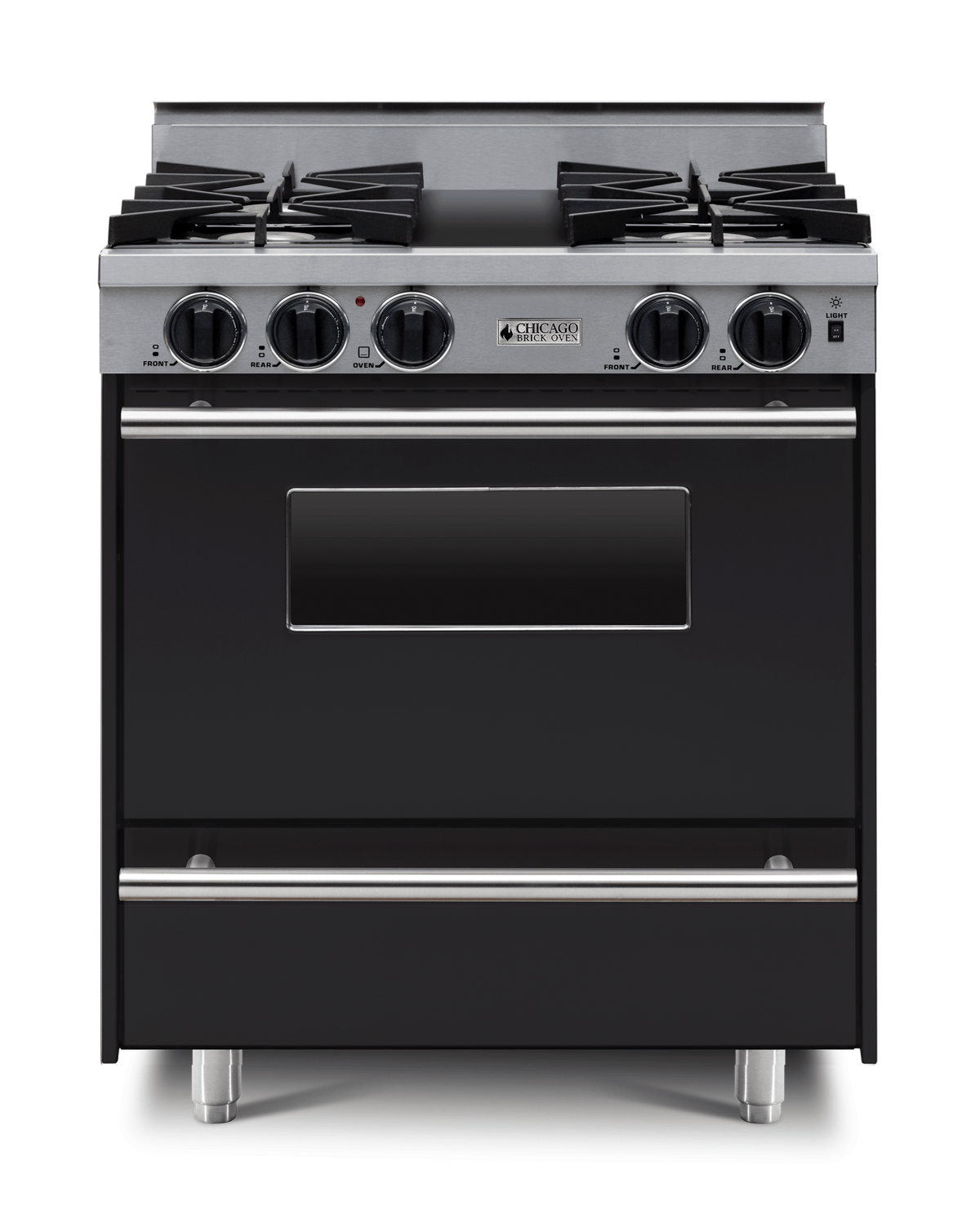 30″ All-Gas Range — Black / Regular