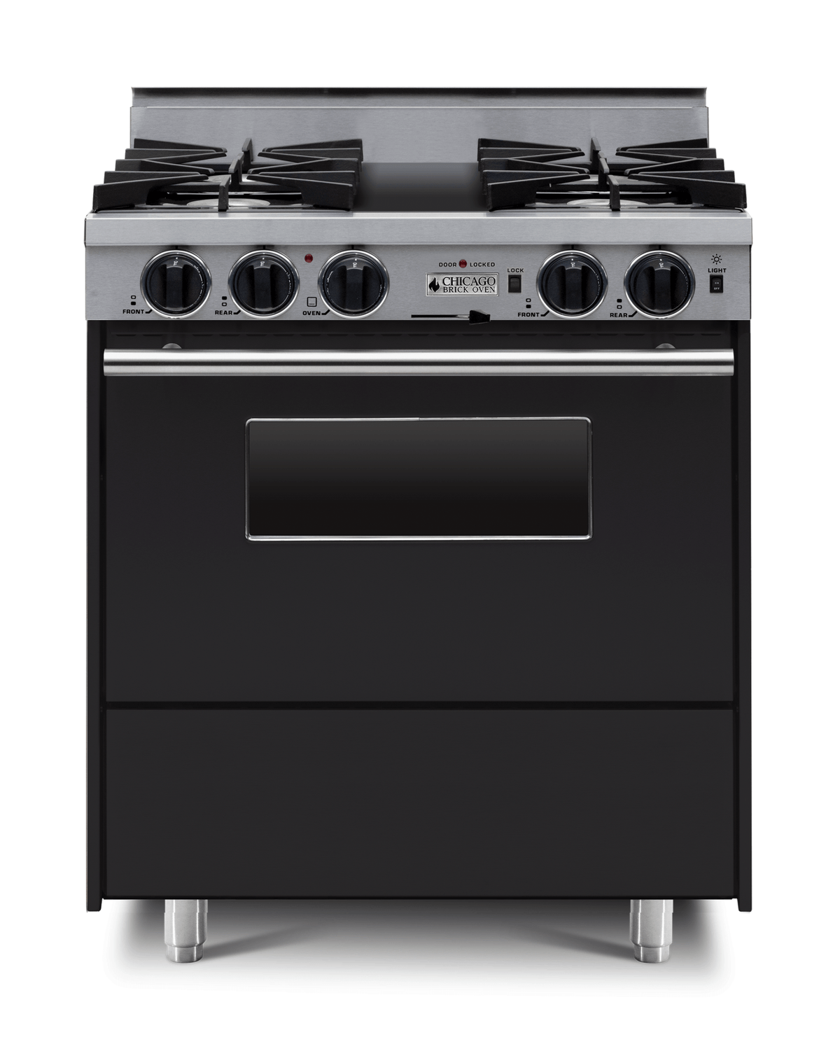 30″ Dual-Fuel Range — Black / Regular