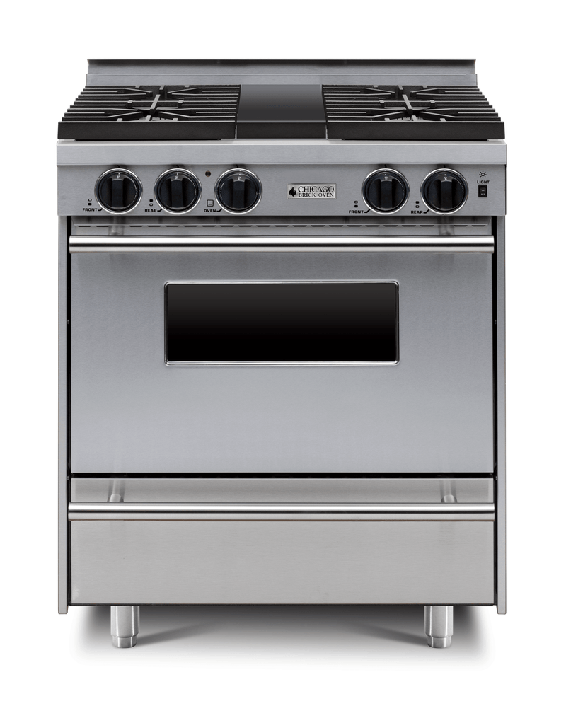 30” All - Gas Convection Range - Sealed Burners Stainless Steel with 30" by Chicago Brick Oven