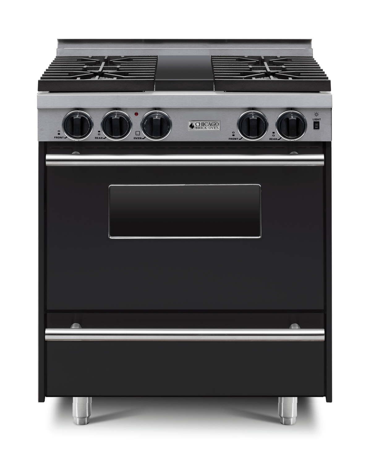 30″ All-Gas Range — Black / Regular