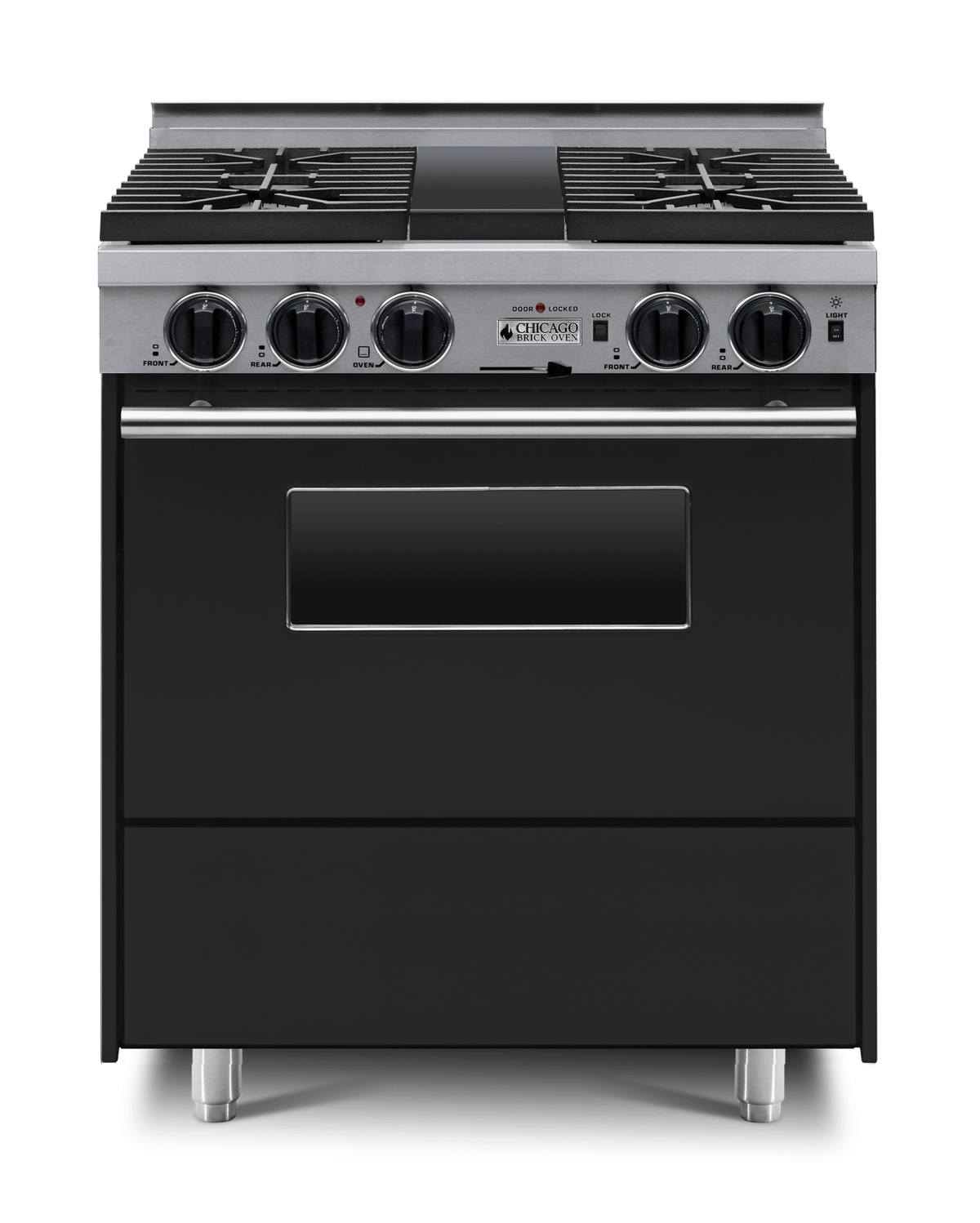 30″ Dual-Fuel Range — Black / Regular