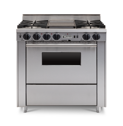 36” Dual-Fuel Self-Cleaning Convection Range - Open Burners