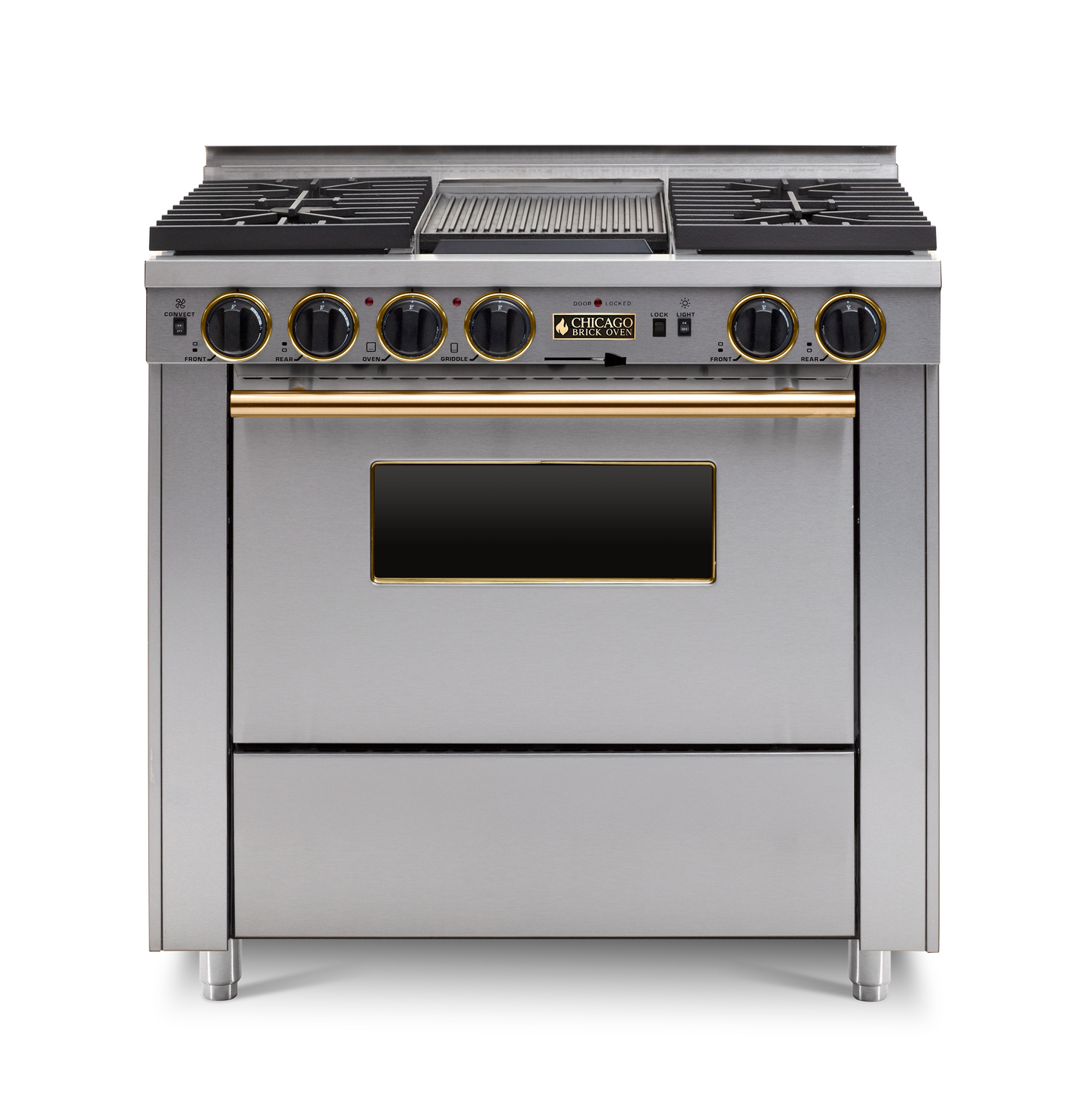 36” Dual-Fuel Self-Cleaning Convection Range - Sealed Burners