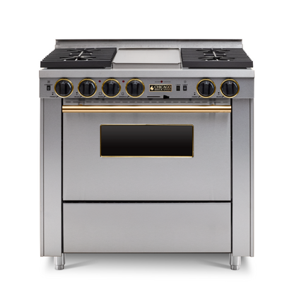 36” Dual-Fuel Self-Cleaning Convection Range - Sealed Burners