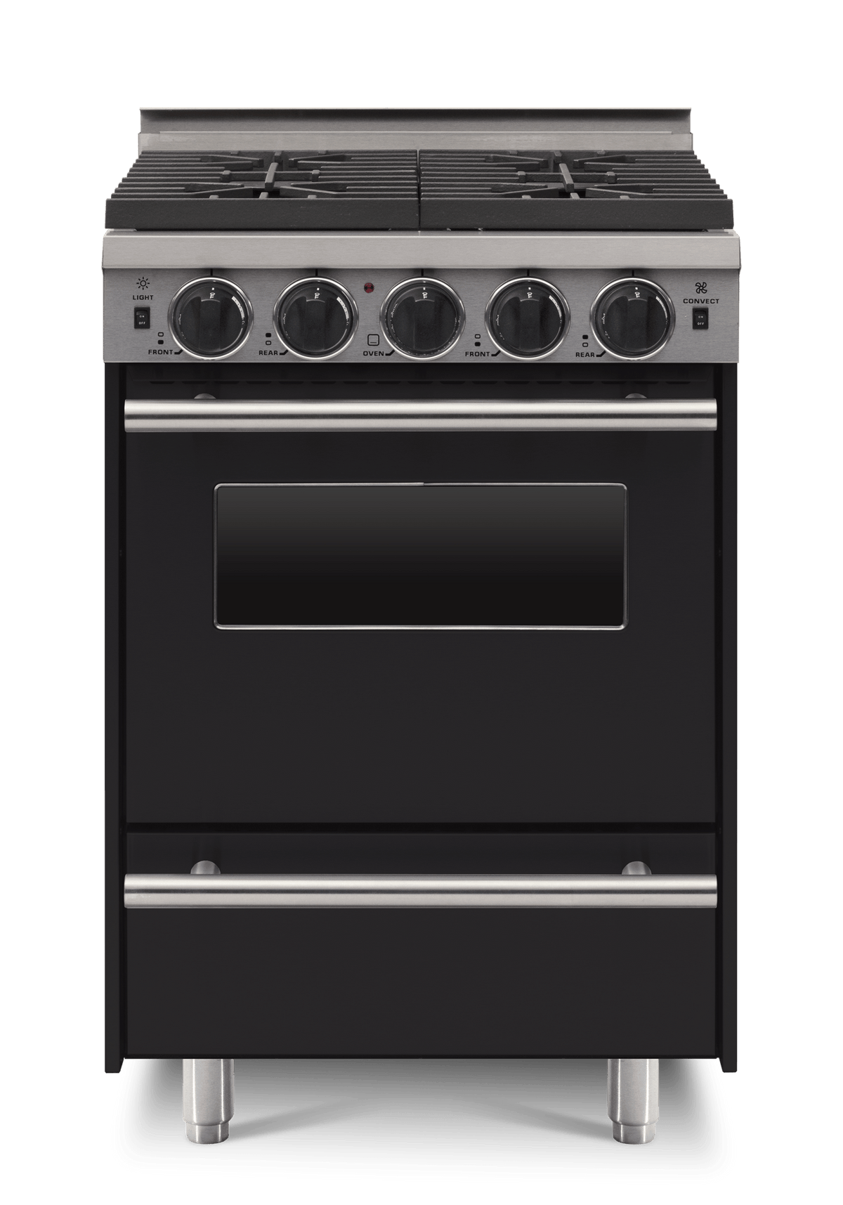 24″ All-Gas Range — Black / Regular