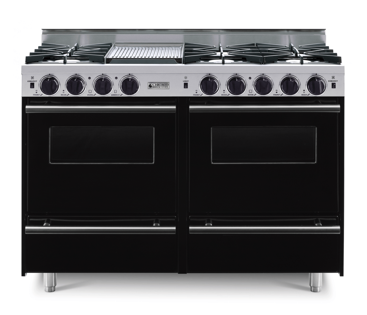 48″ All-Gas Range — Black / Regular