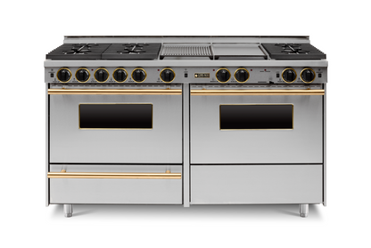 60" True Dual-Fuel Self-Cleaning Convection Range - Sealed Burners