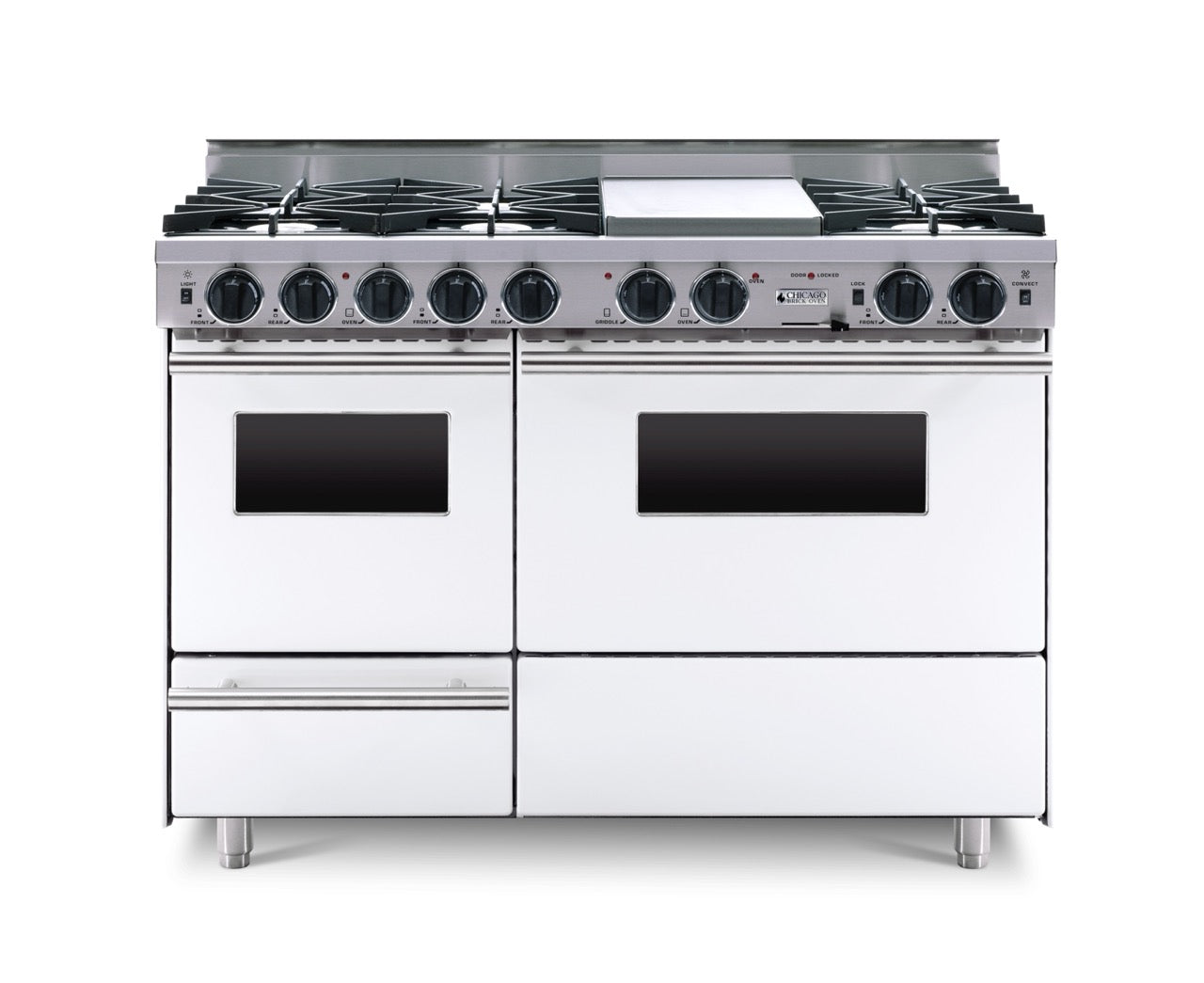 48” LP Gas True Dual-Fuel Self-Cleaning Convection Range - Open Burners