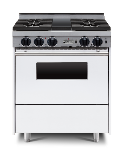 30” LP Gas Dual-Fuel Self-Cleaning Convection Range - Sealed Burners