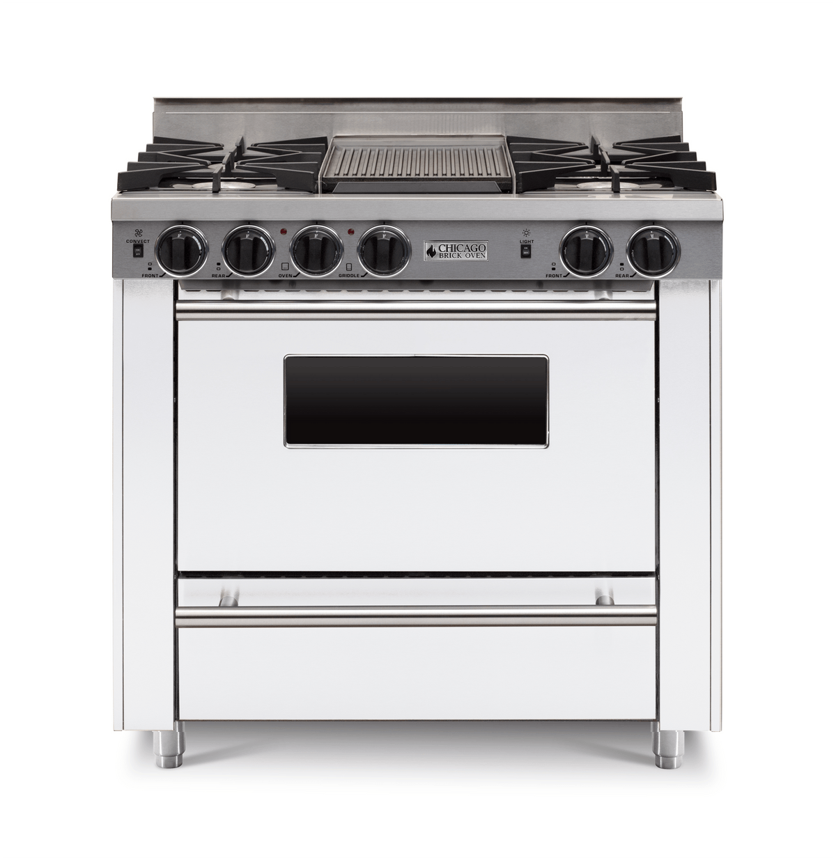36″ All-Gas Range — White / Regular
