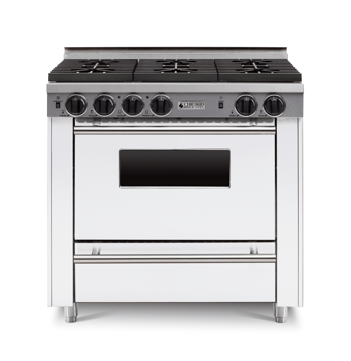 36″ All-Gas Range — White / Regular / Six