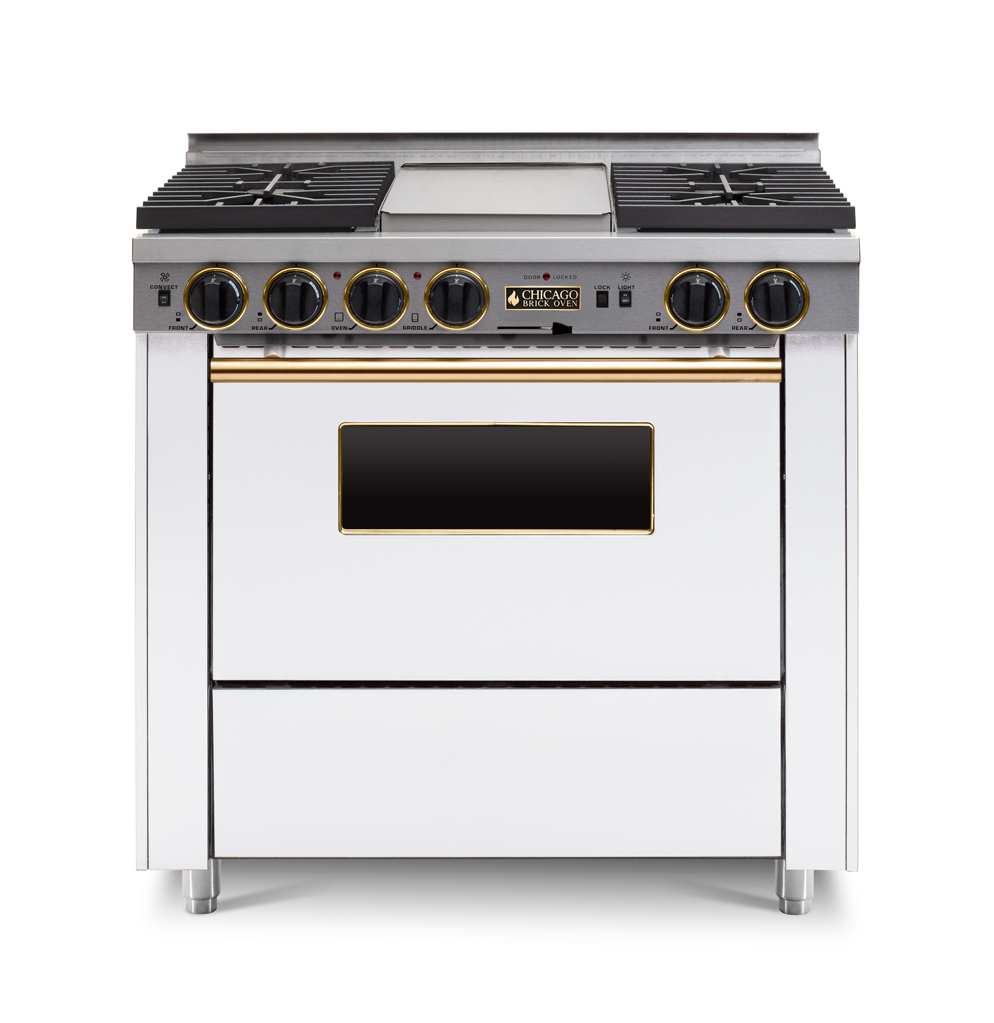 36” LP Gas Dual-Fuel Self-Cleaning Convection Range - Sealed Burners