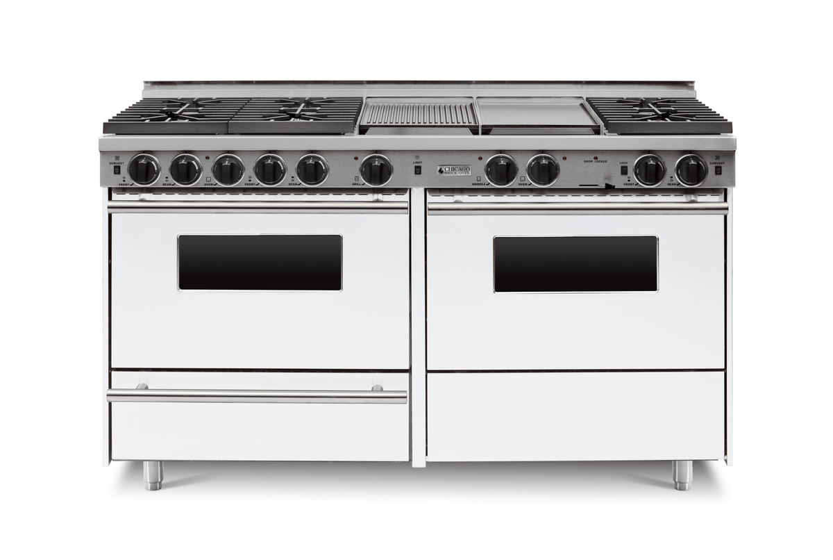 60″ Dual-Fuel Range — White / Regular