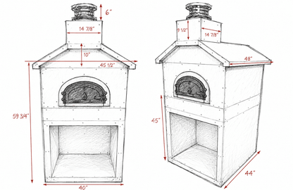 CBO 500 Oven and Ready to Finish Enclosure Bundle 42" with by Chicago Brick Oven