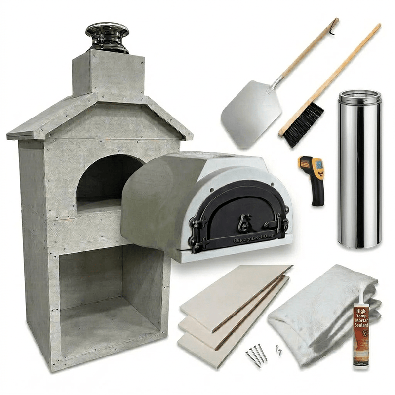 CBO 500 Oven and Ready to Finish Enclosure Bundle 42" with by Chicago Brick Oven