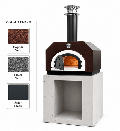 CBO 750 Countertop and Ready To Finish Base Cabinet (Pedestal) + Free Cover Copper Vein with by Chicago Brick Oven