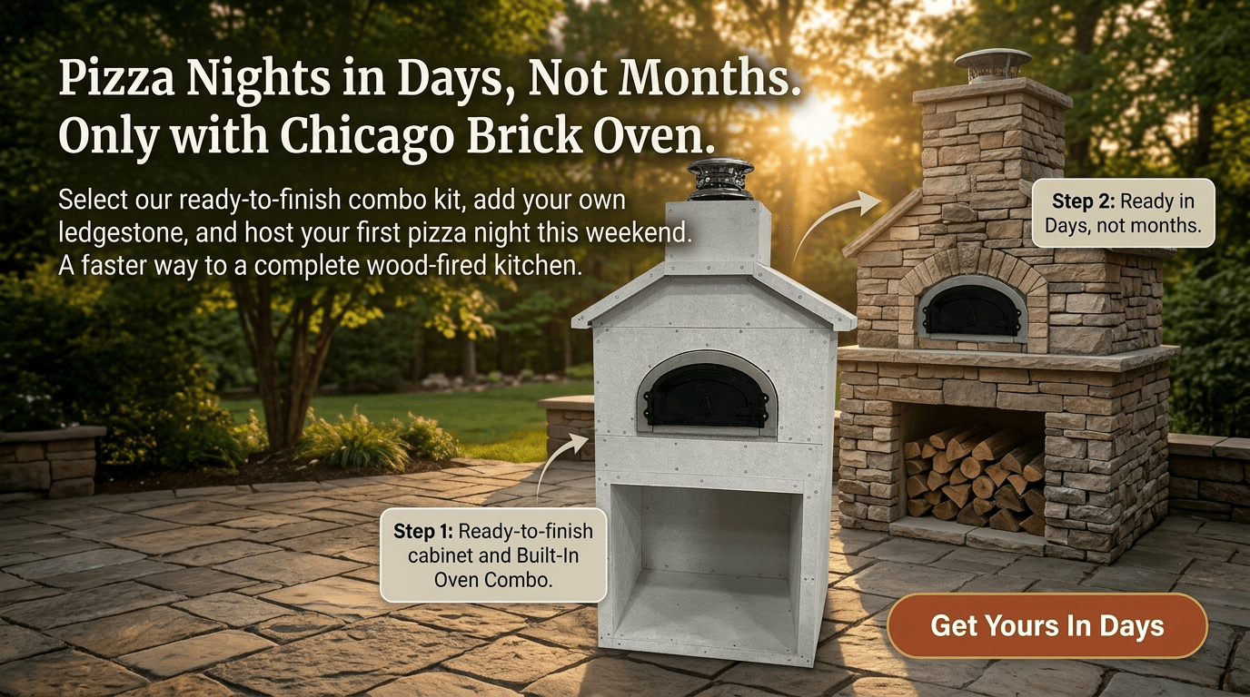 CBO 750 Oven and Ready to Finish Enclosure Bundle 42" with by Chicago Brick Oven