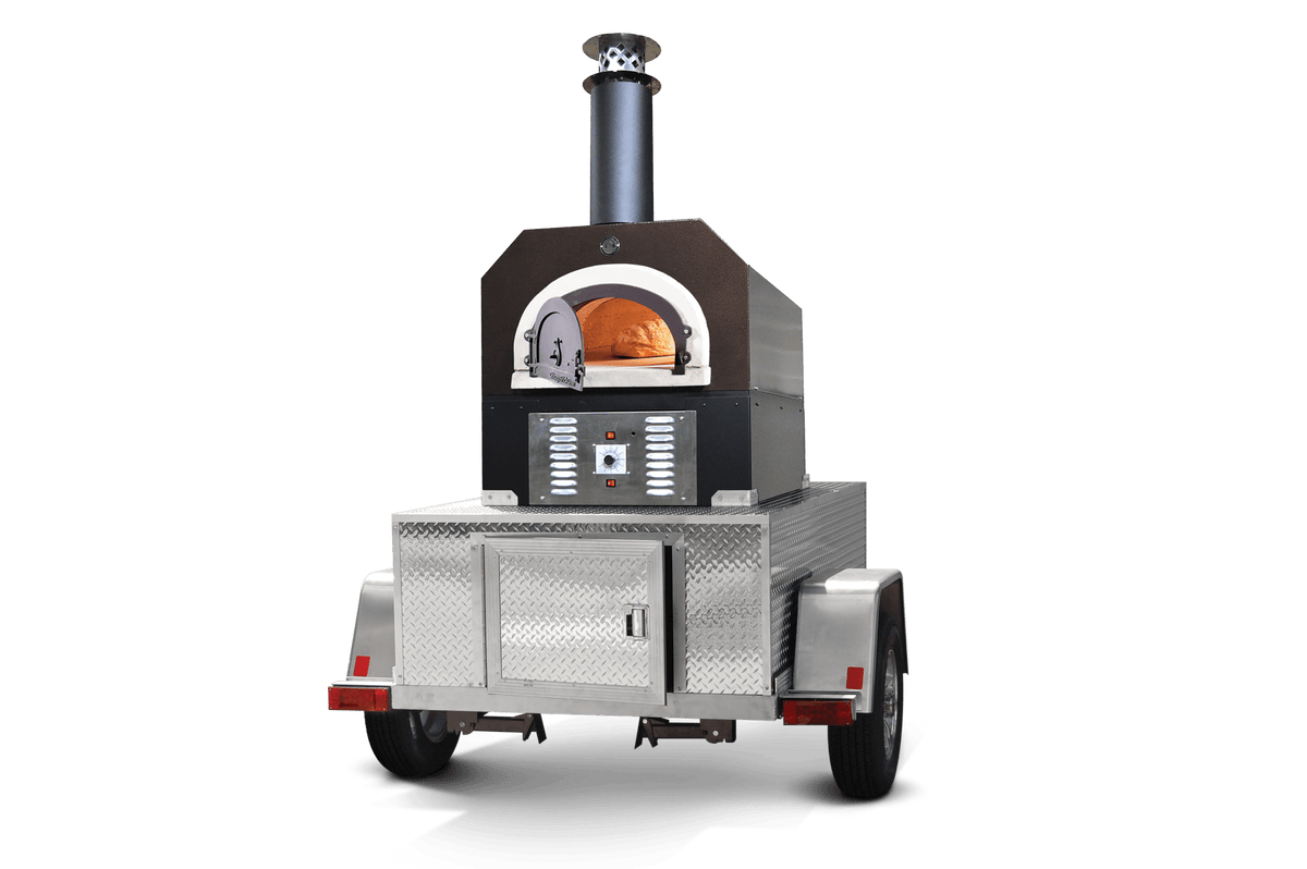 CBO 750 Tailgater | Mobile Wood Fired Pizza Oven Trailer | 38" X 28" cooking surface | 2 - 3 - 10" pizzas at a time | 50 - 60 pizzas an hour Copper Vein with 750 by Chicago Brick Oven
