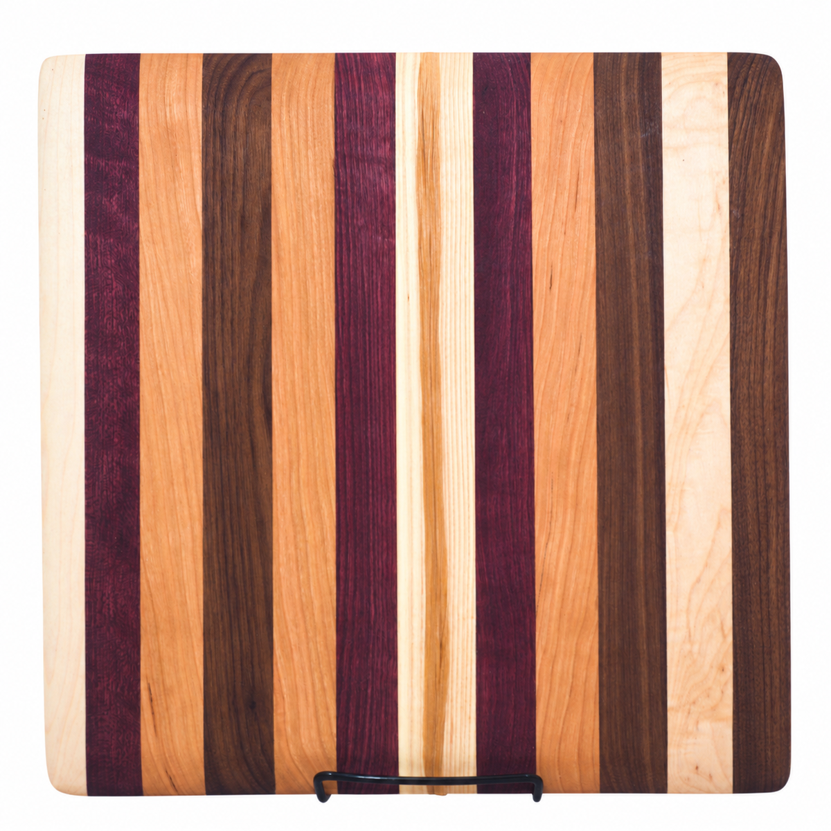 Newport multi-wood cutting board — supplier branding digitally removed from original photo