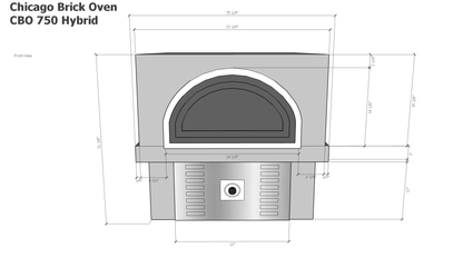 Chicago Brick Oven - Ready To Finish Hybrid Oven Enclosure Cabinet with RTF Available by Chicago Brick Oven