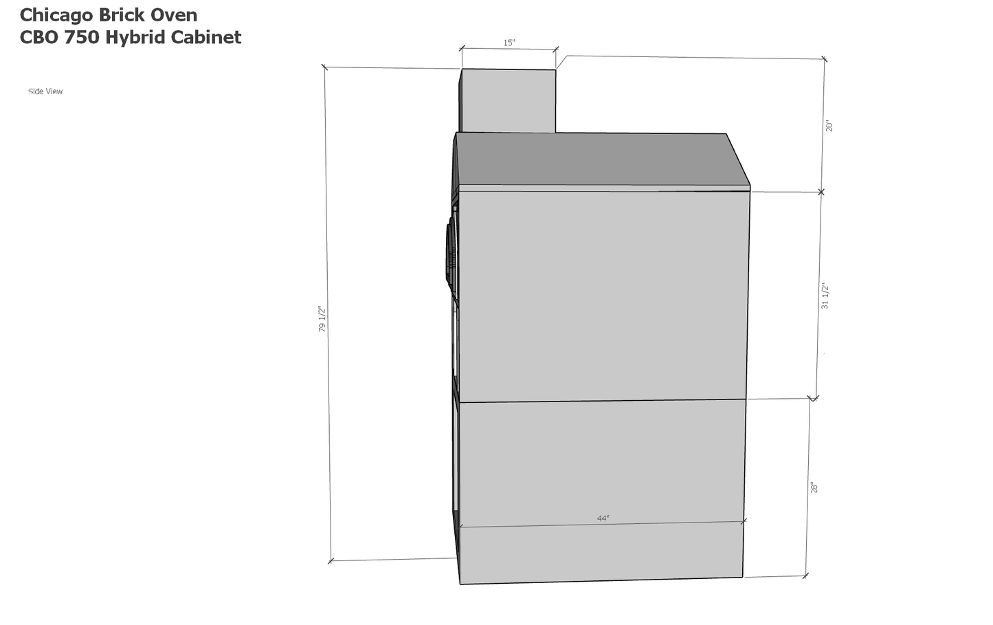 Chicago Brick Oven - Ready To Finish Hybrid Oven Enclosure Cabinet with RTF Available by Chicago Brick Oven