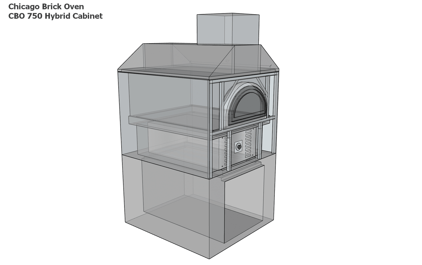 Chicago Brick Oven - Ready To Finish Hybrid Oven Enclosure Cabinet with RTF Available by Chicago Brick Oven