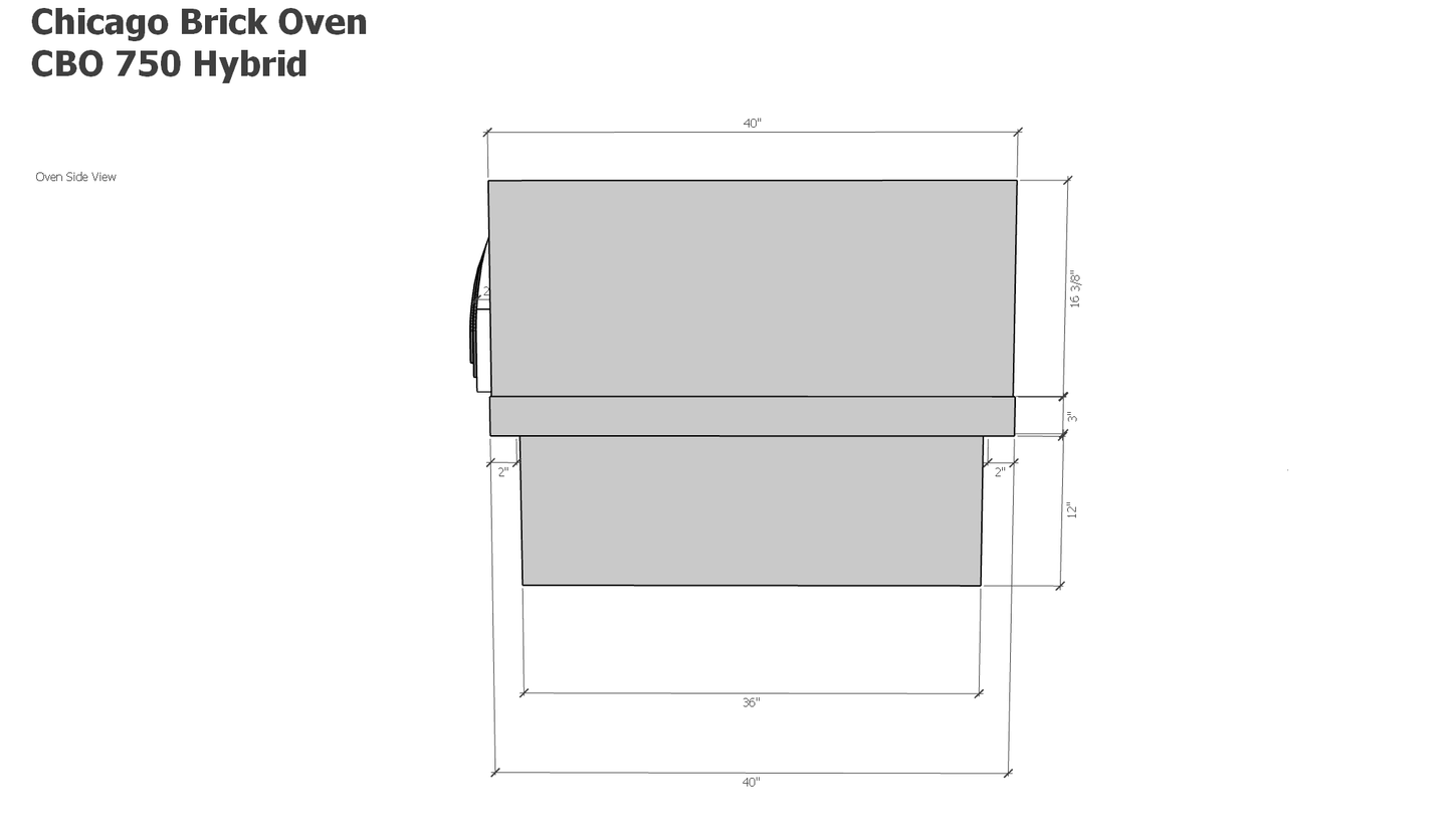 Chicago Brick Oven - Ready To Finish Hybrid Oven Enclosure Cabinet with RTF Available by Chicago Brick Oven