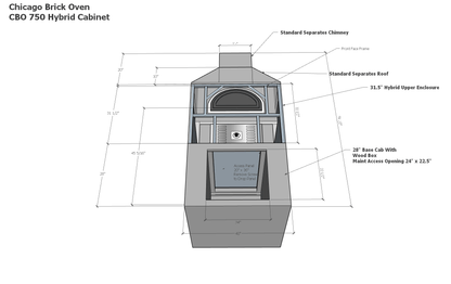 Chicago Brick Oven - Ready To Finish Hybrid Oven Enclosure Cabinet with RTF Available by Chicago Brick Oven