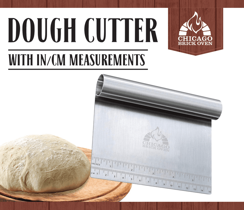Chicago Brick Oven 6" x 4 1/2" Stainless Steel Dough Cutter / Scraper with Accessories by Chicago Brick Oven