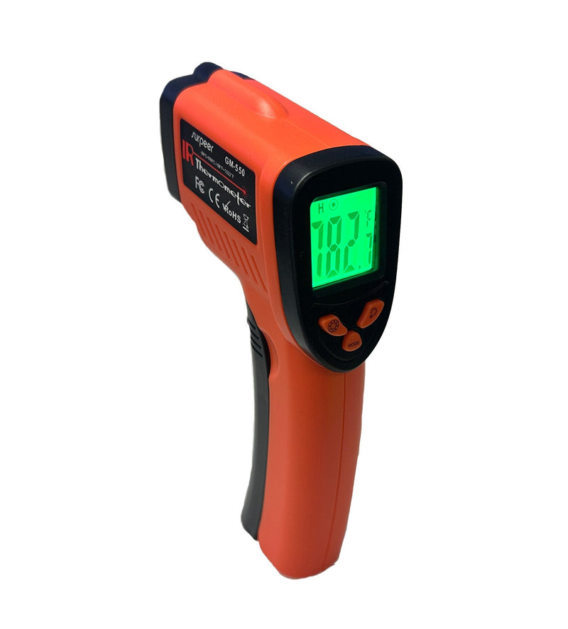 Infrared Thermometer Gun for Pizza Oven, Grill, Meat, Griddle, HVAC, Engine | - 58°F to 1022°F Range (exact model may vary) with Accessories by Chicago Brick Oven