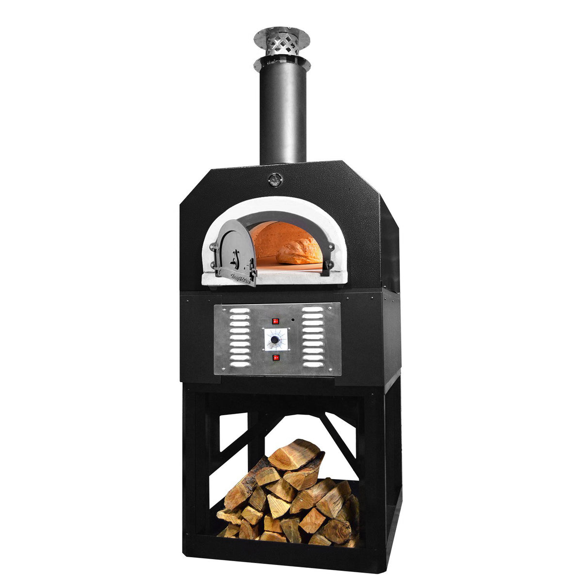 CBO 750 Hybrid Pizza Oven with Stand (Residential) | Dual Fuel (Gas and Wood) Solar Black with 750 by Chicago Brick Oven