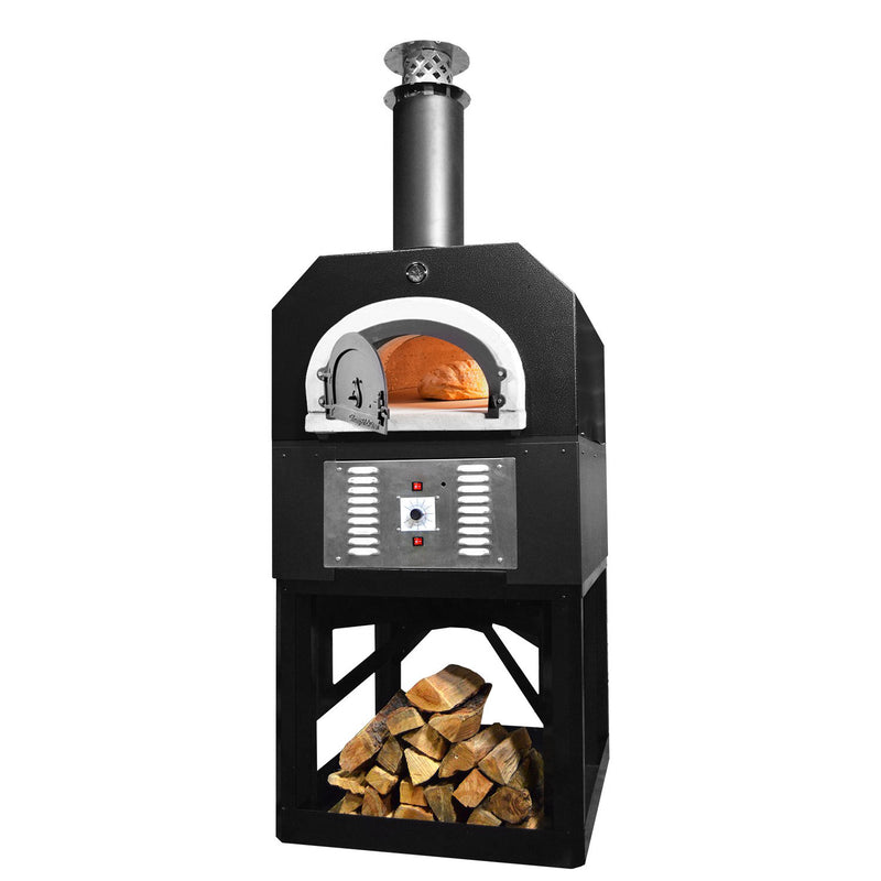 CBO 750 Hybrid Pizza Oven with Stand (Commercial) | Dual Fuel (Gas and Wood) Solar Black with AccessoryPackages by Chicago Brick Oven